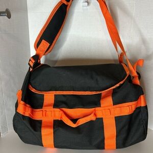 Harley Davidson Super Rugged Black and Orange Adjustable Straps Men's Travel Bag